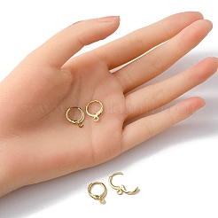 Brass Huggie Hoop Earring Findings&nbsp;KK-YW0001-51