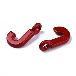 Spray Painted Alloy  2-Loop Link Pendants&nbsp;LS-X-PALLOY-T075-48J-RS