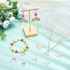 60Pcs 6 Style Alloy Enamel Pendants&nbsp;ENAM-NB0001-53
