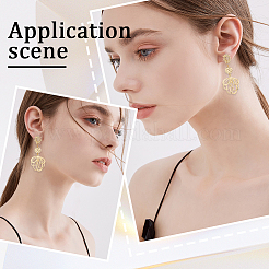 3 Pairs Sun Shape Clear Cubic Zirconia Hoop Earrings&nbsp;EJEW-BBC0001-21