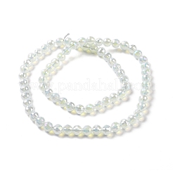 Electroplate Imitation Jade Glass Beads Strands&nbsp;GLAA-E036-12C