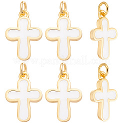 10Pcs Brass Enamel Pendants&nbsp;KK-BBC0029-22