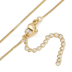 Brass Micro Pave Clear Cubic Zirconia Pendant Box Chain Necklaces for Women&nbsp;NJEW-U015-08G-02