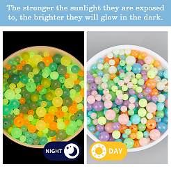 1040Pcs 24 Colors Luminous Acrylic Beads Sets&nbsp;MACR-PA0001-61