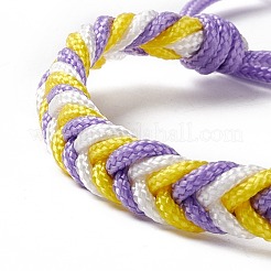 Polyester Wave Braided Cord Bracelet&nbsp;BJEW-B065-01
