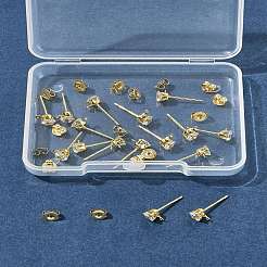 16Pcs Brass Stud Earring Findings&nbsp;KK-FS0001-56G