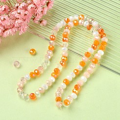 Electroplate Glass Beads Strands&nbsp;EGLA-YW0002-D07