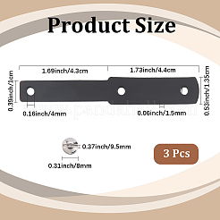3 Bags Imitation Leather Car Keychain Straps&nbsp;FIND-CL0001-80A