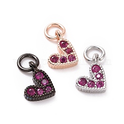 Brass Micro Pave Cubic Zirconia Charms&nbsp;RB-I078-66-M-NR