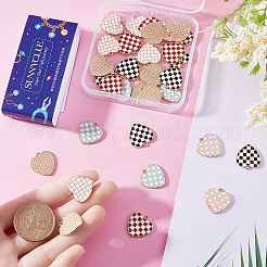 40Pcs 4 Colors Alloy Enamel Pendants&nbsp;ENAM-SC0004-34