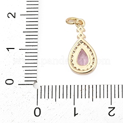 Brass Pave Cubic Zirconia Pendants&nbsp;LS-KK-Q096-14D-G
