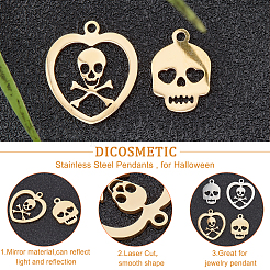 24Pcs 4 Style 201 Stainless Steel Charms&nbsp;STAS-DC0008-59