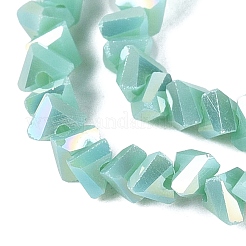 Electroplate Opaque Glass Beads Strands&nbsp;EGLA-Q139-01A-C14