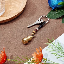 Detachable Brass Gourd Feng Shui Hanging Ornament for Wealth & Success&nbsp;KEYC-WH0036-17G