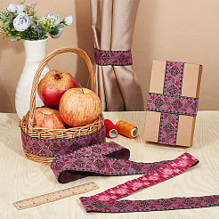 Ethnic Style Polyester Flower Jacquard Ribbons&nbsp;DIY-WH0656-62