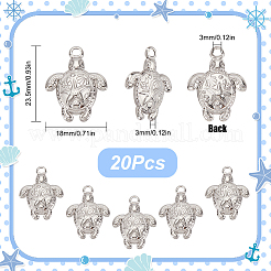 20Pcs 201 Stainless Steel Pendants&nbsp;STAS-SC0005-13