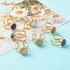 201 Stainless Steel Cuff Ring Findings&nbsp;STAS-S080-040F-G