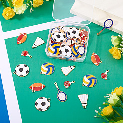 60Pcs 6 Styles Alloy Enamel Pendants&nbsp;ENAM-TA0002-96