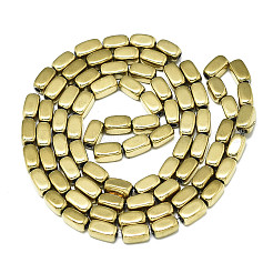 Electroplate Non-magnetic Synthetic Hematite Beads Strands&nbsp;X-G-S352-65A-01