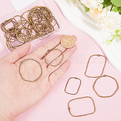 48Pcs 6 Styles Alloy Open Back Bezel Pendants&nbsp;FIND-CA0008-85