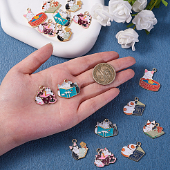 30Pcs 6 Style Alloy Enamel Pendants&nbsp;ENAM-CJ0001-99