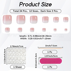 1 Bag ABS Plastic Full Cover Press On False Nails&nbsp;MRMJ-CP0001-55