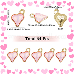 64Pcs Glass Charms&nbsp;FIND-SC0015-33B