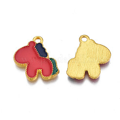 Rack Plating Alloy Enamel Pendants&nbsp;ENAM-S122-60G