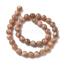 Round Natural Multi-Moonstone Beads Strands&nbsp;G-I176-09-10mm-02