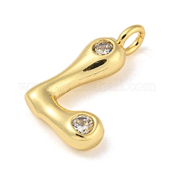 Rack Plating Brass Micro Pave Cubic Zirconia Pendants&nbsp;KK-A200-24G-L