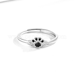 Brass Micro Pave Cubic Zirconia Adjustbale Finger Rings for Women&nbsp;PW-WG17DE1-01