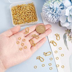 100Pcs Tibetan Style Hook and Eye Clasps&nbsp;FIND-GO0003-01AG