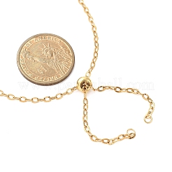 Adjustable 304 Stainless Steel Textured Cable Chains Slider Necklaces Making&nbsp;AJEW-JB01397