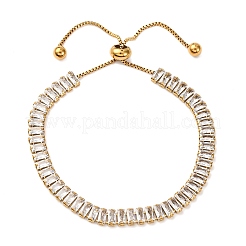 304 Stainless Steel Pave Clear Cubic Zirconia Tennis Bracelets&nbsp;BJEW-G754-03G-01