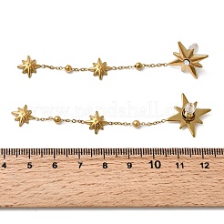 304 Stainless Steel Crystal Rhinestone Star Dangle Stud Earring&nbsp;EJEW-G451-04G
