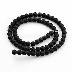 Frosted Glass Bead Strands&nbsp;GLAA-G016-6mm-02