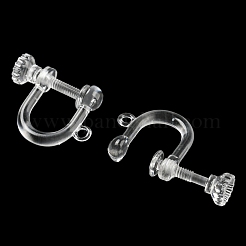 Resin Clip-on Earring Findings&nbsp;X1-FIND-H046-04