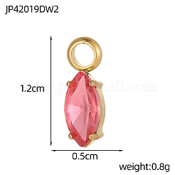 304 Stainless Steel Rhinestone Charms&nbsp;STAS-OY003-89G