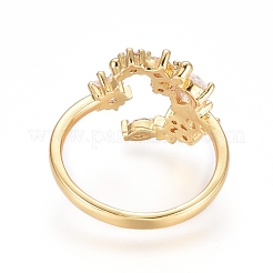 Adjustable Brass Finger Rings&nbsp;RJEW-G096-37G