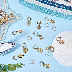 2 Bags Sea Animals Alloy Hair Braid Pendant&nbsp;OHAR-BM0001-05
