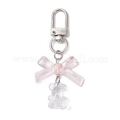 Acrylic Bowknot & Bear Pendant Decorations&nbsp;HJEW-JM02547