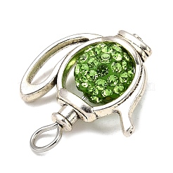6Pcs 6 Colors Polymer Clay Rhinestone Pendants&nbsp;PALLOY-JF04097