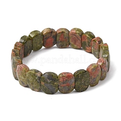 Natural Unakite Beaded Stretch Bracelets for Unisex&nbsp;G-K303-01D