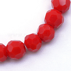 Opaque Solid Glass Bead Strands&nbsp;X-GLAA-R166-4mm-02E