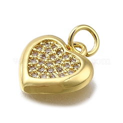 Brass Micro Pave Clear Cubic Zirconia Pendants&nbsp;ZIRC-I070-143G