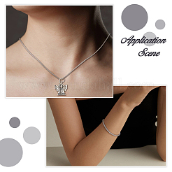 10M 304 Stainless Steel Round Snake Chains&nbsp;CHS-HS0001-01B