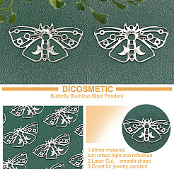 12Pcs 304 Stainless Steel Pendants&nbsp;STAS-DC0011-17