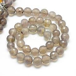 Natural Grey Agate Bead Strands&nbsp;G-R346-4mm-27
