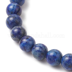 Shell Pearl Bead & Dyed Natural Lapis Lazuli & Yellow Jade & Carnelian Beaded Stretch Bracelets for Women&nbsp;BJEW-JB11938-03