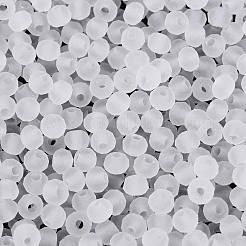 FGB Frosted Transparent Glass Seed Beads&nbsp;SEED-N013-04A-01